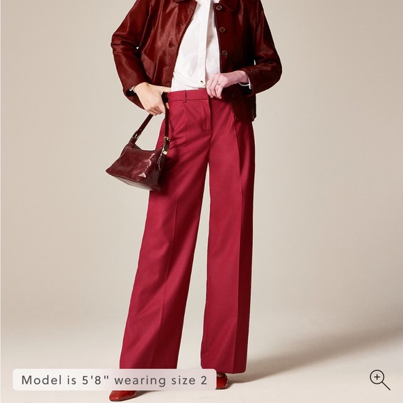 J. Crew Women's Relaxed-fit pleated pant in wool blend - Picture 3 of 6